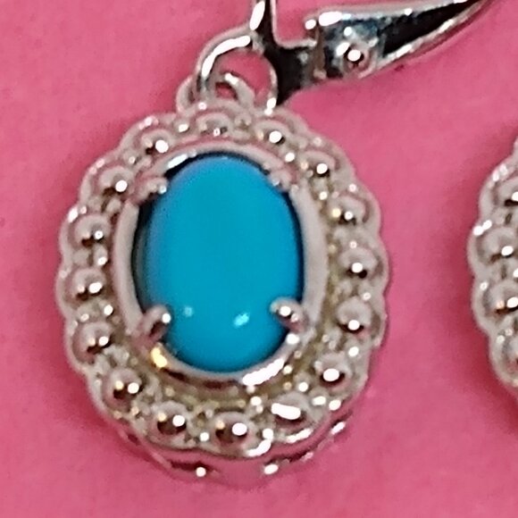Nwot, sleeping beauty turquoise earrings. - Picture 7 of 7